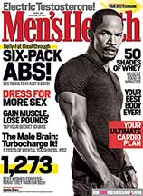 Choose #33 Men's Health December 2012 cover with Serfast Thunderbolt bike light