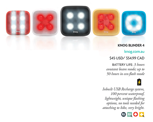 View at knog.com.au 5 Knog Blinder 4 front and rear bike lights