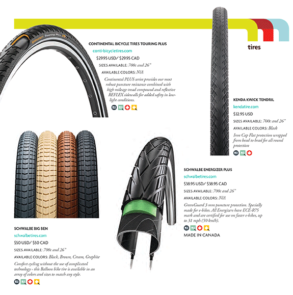 View larger image Schwalbe, Kenda, Continental bicycle tires