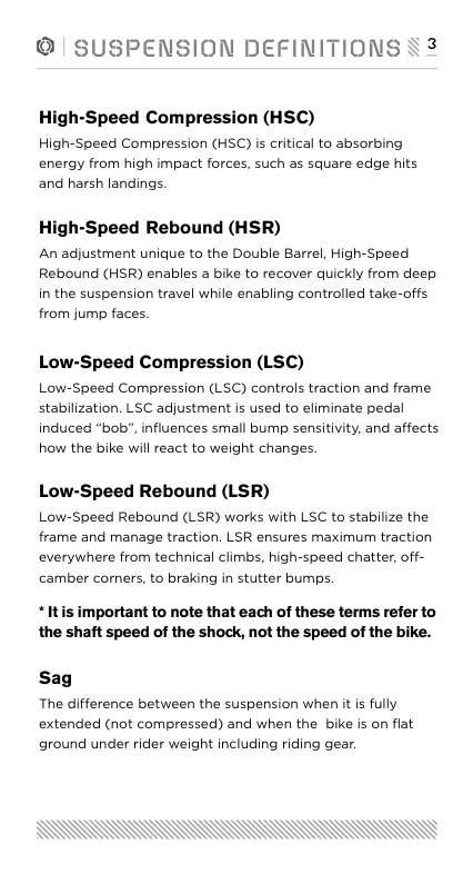 Cane Creek tuning guide definitions
