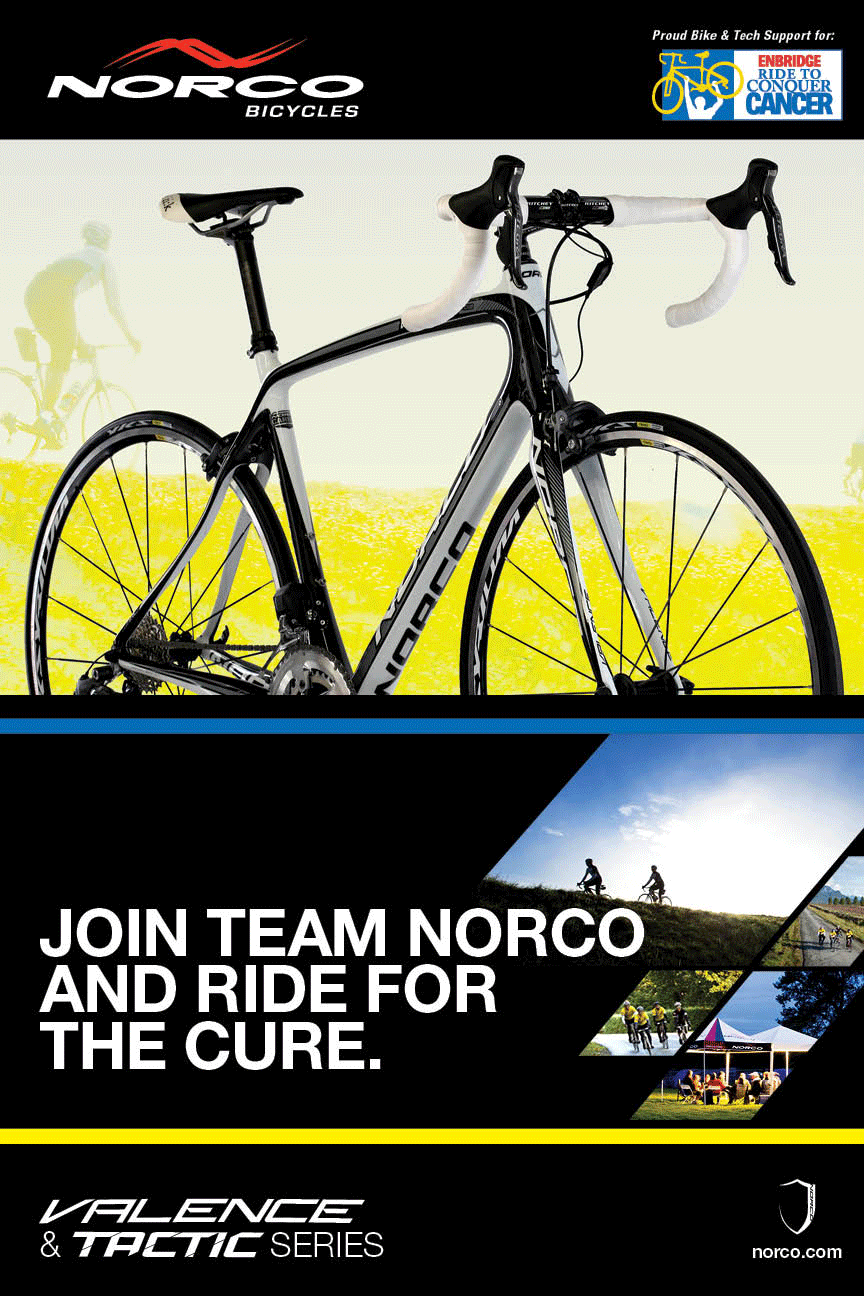 Join Team Norco and ride for the cure on a Valence or Tactic