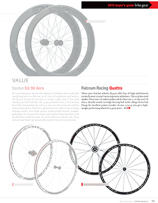 Fulcrum Racing Quattro road bike wheels in TCM