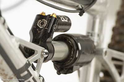 Cane Creek Double Barrel Air rear shock close-up