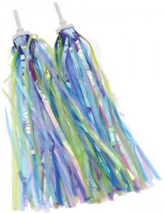 Streamers or spokey dokes, because everyone needs some whimsy: Streamers – 49N Bike Streamers, & 49N Spoke Ornaments, both $6.00